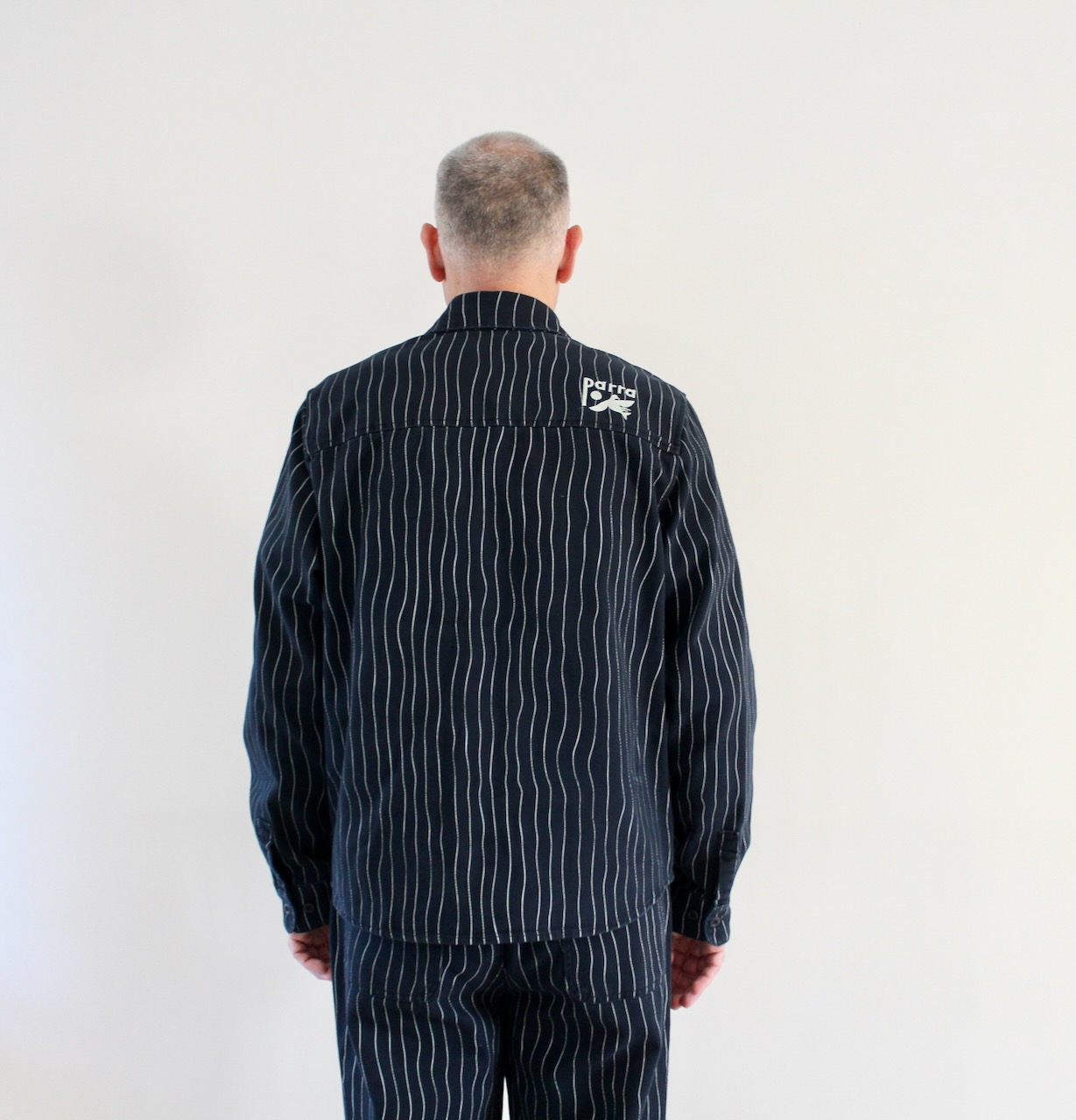 By Parra Meandering Lines Shirt Navy Blue