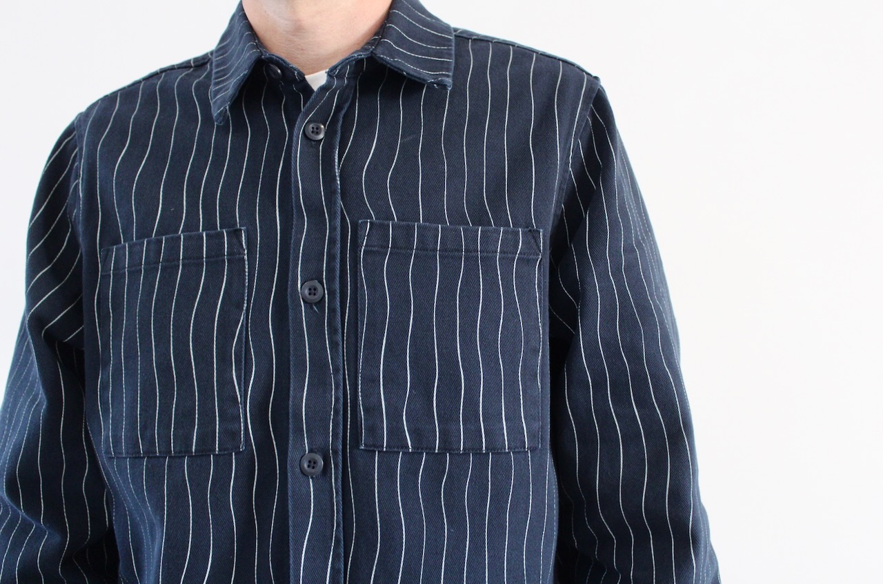 By Parra Meandering Lines Shirt Navy Blue