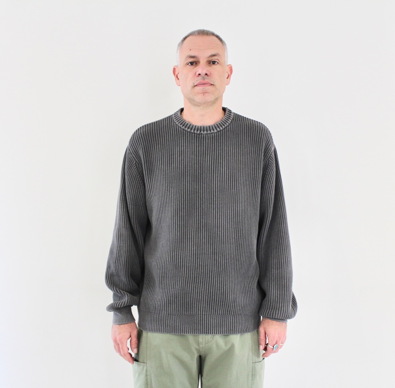 Gramicci Cotton Knit Sweater Grey