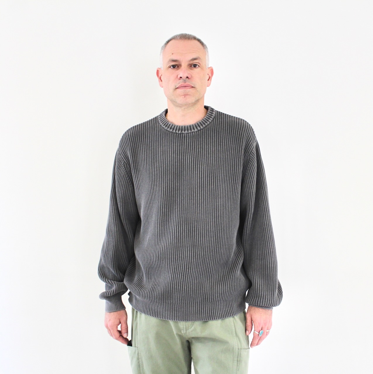 Gramicci Cotton Knit Sweater Grey