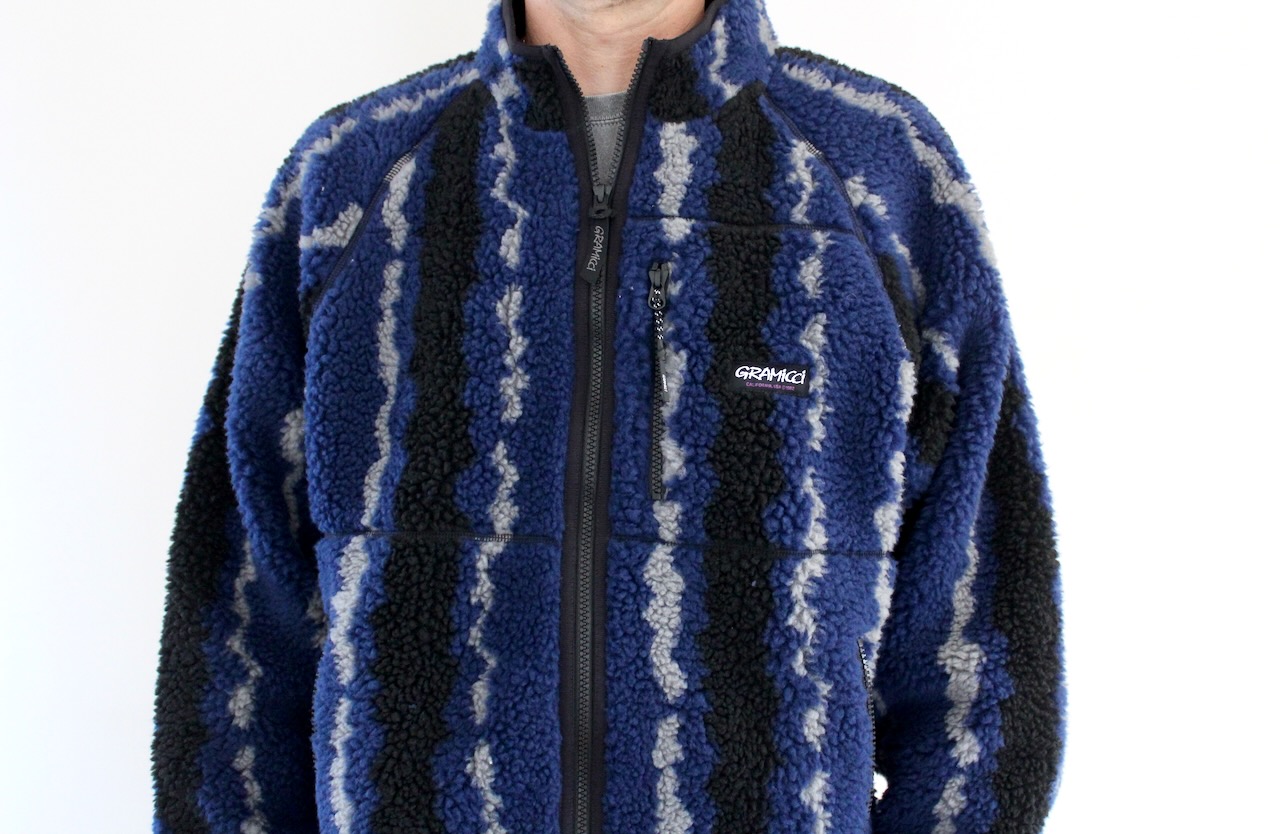 Gramicci Ripple Sherpa Jacket Navy Ripple