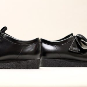 Clarks Wallabee Hi Shine Leather Black