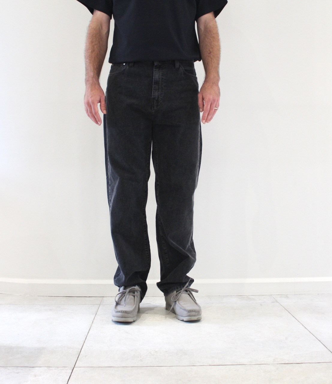 Aaron Pant Corduroy Black Dusky washed