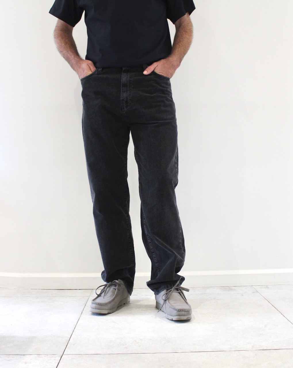 Aaron Pant Corduroy Black Dusky washed