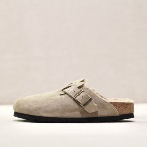 Birkenstock Boston Shearling LEVE Taupe LAF
