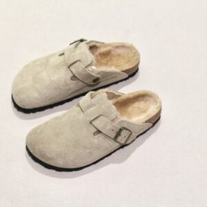 Birkenstock Boston Shearling LEVE Taupe LAF