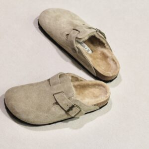 Birkenstock Boston Shearling LEVE Taupe LAF