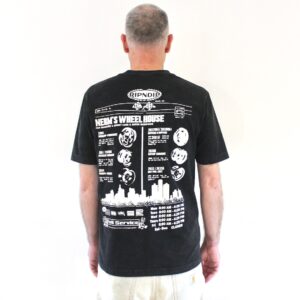Rip N Dip Nerm Wheels Tee Black Vintage Wash