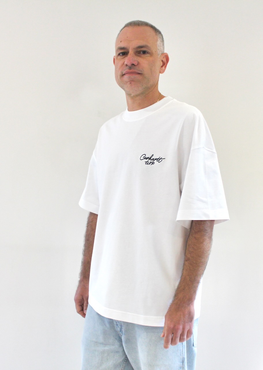 Carhartt Wip Signature Script T-shirt White Black