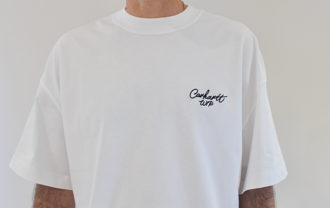 Carhartt Wip Signature Script T-shirt White Black