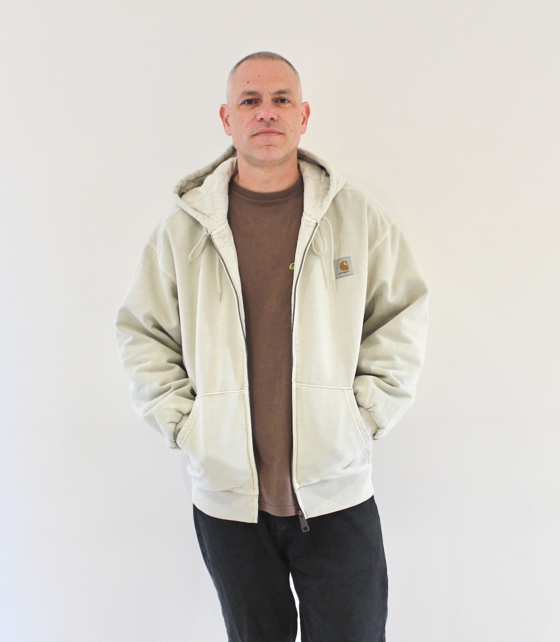 Carhartt Wip Hooded Vista Jacket Fleur De Sel Garment Dyed