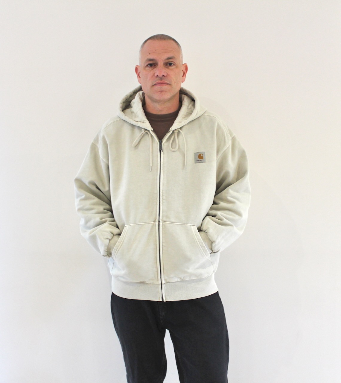 Carhartt Wip Hooded Vista Jacket Fleur De Sel Garment Dyed