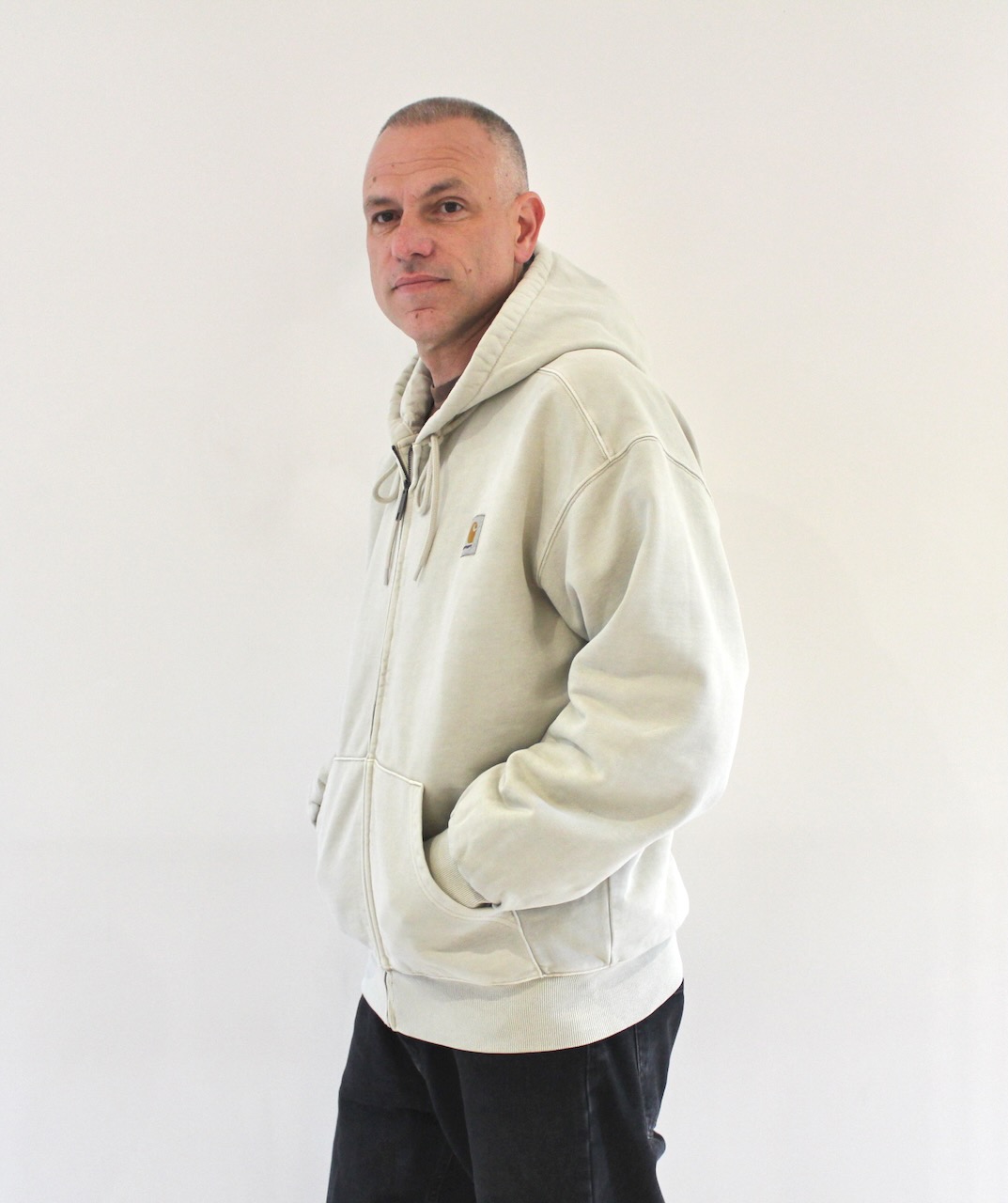 Carhartt Wip Hooded Vista Jacket Fleur De Sel Garment Dyed
