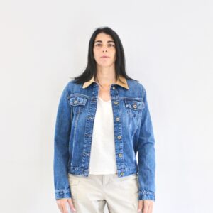 Sessun  Montgomery Denim Jacket Vintage Blue