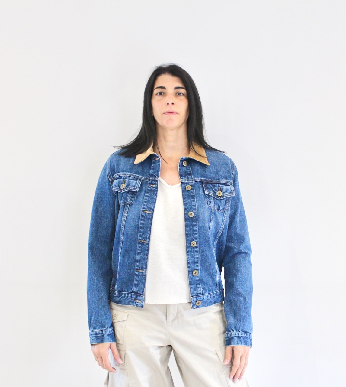 Sessun  Montgomery Denim Jacket Vintage Blue