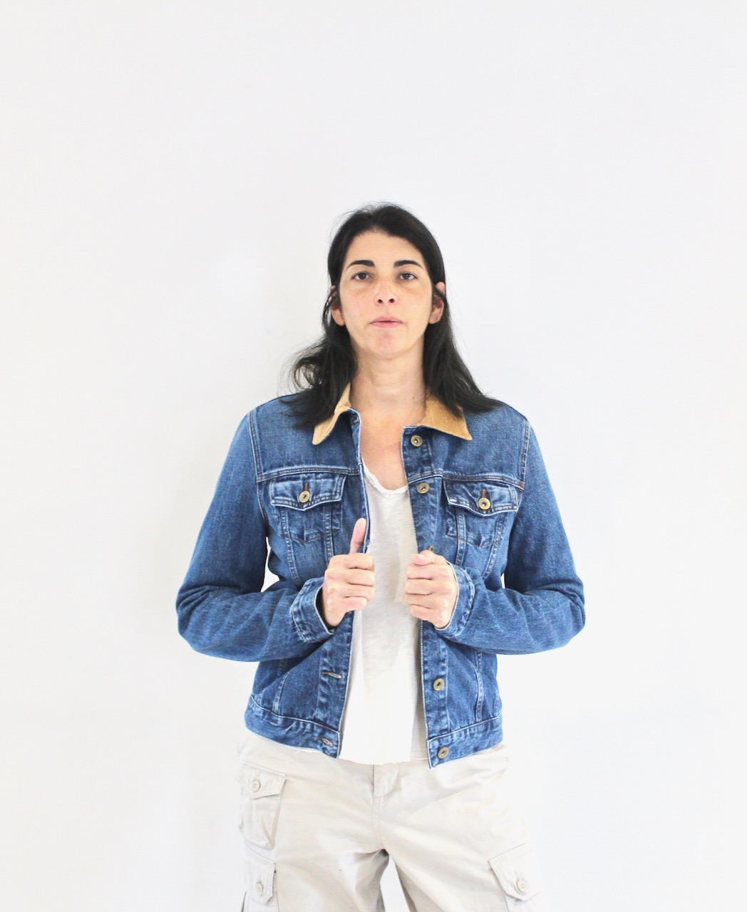 Sessun  Montgomery Denim Jacket Vintage Blue
