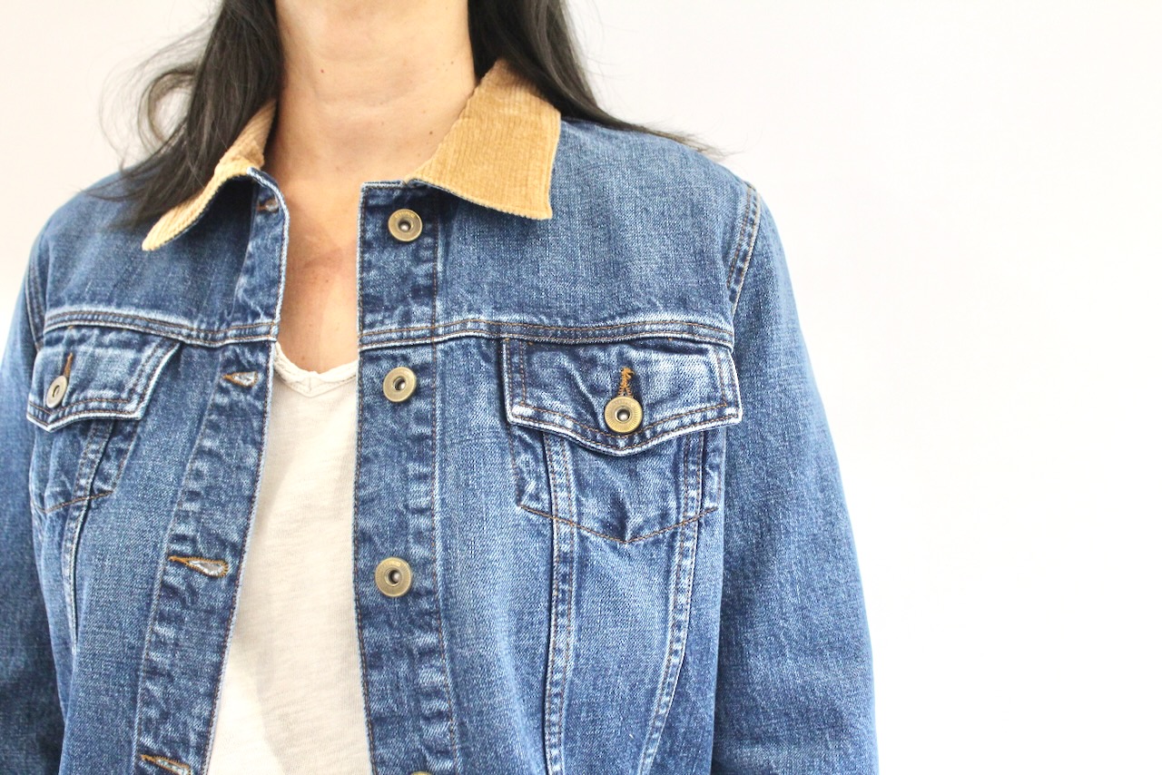 Sessun  Montgomery Denim Jacket Vintage Blue