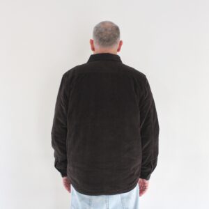 Lacoste Surchemise Oversize Velours Côtelé Marron