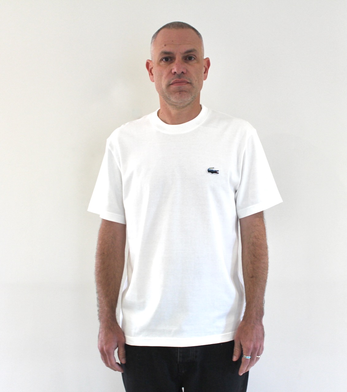 Lacoste Tee-shirt Croco Multicolor Blanc