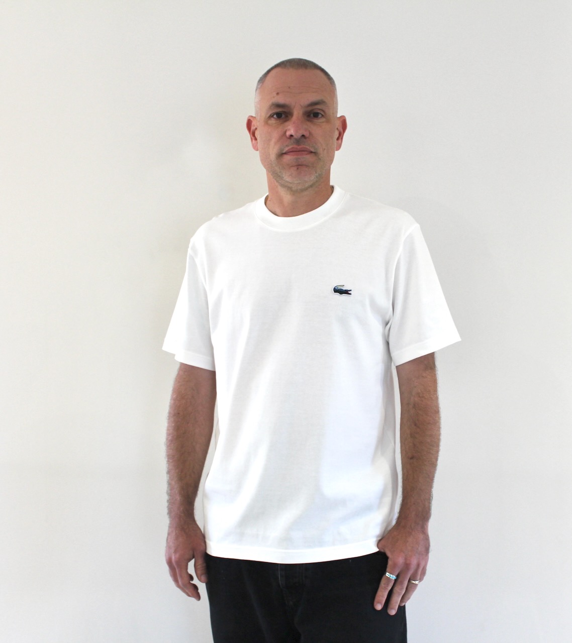 Lacoste Tee-shirt Croco Multicolor Blanc