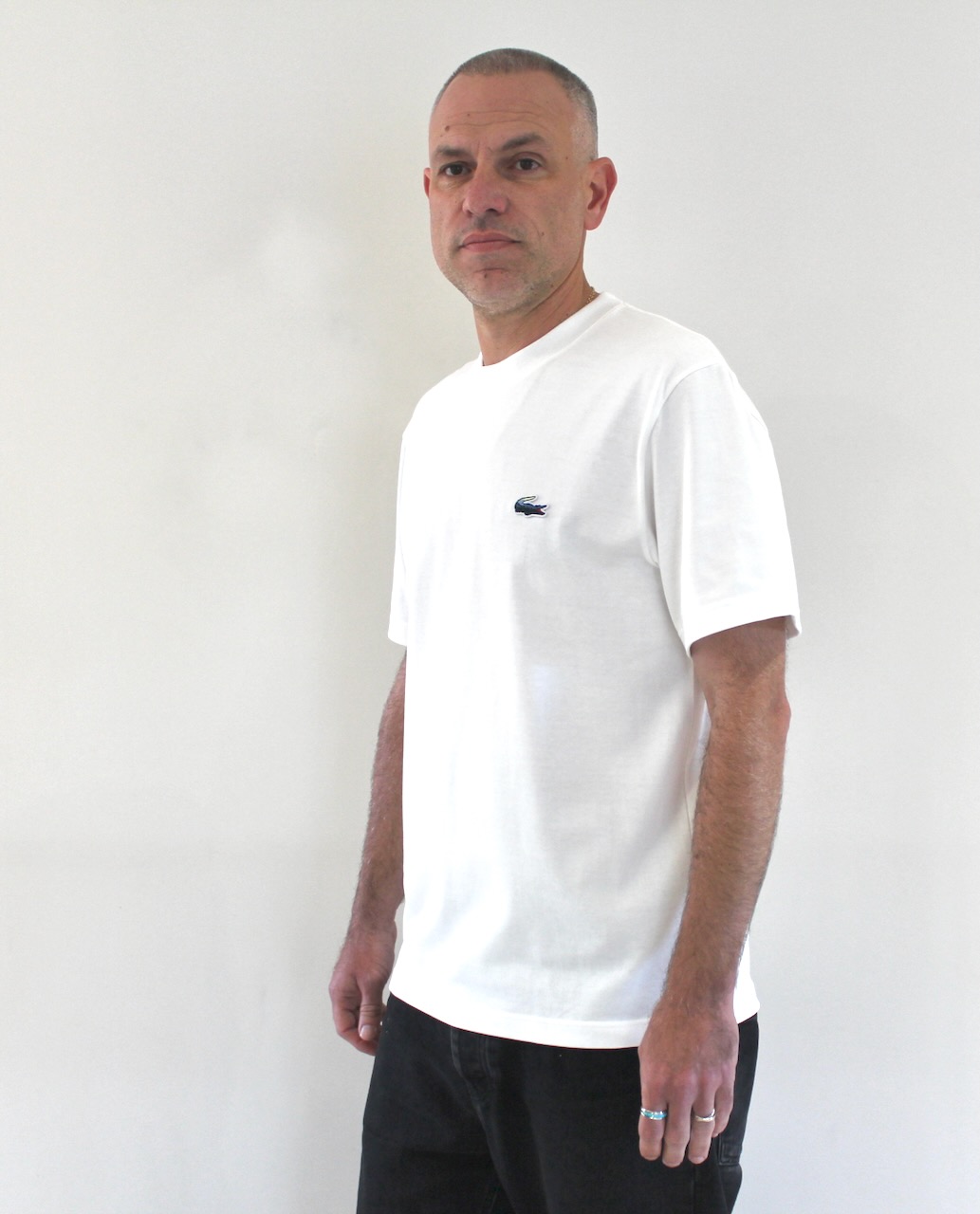 Lacoste Tee-shirt Croco Multicolor Blanc