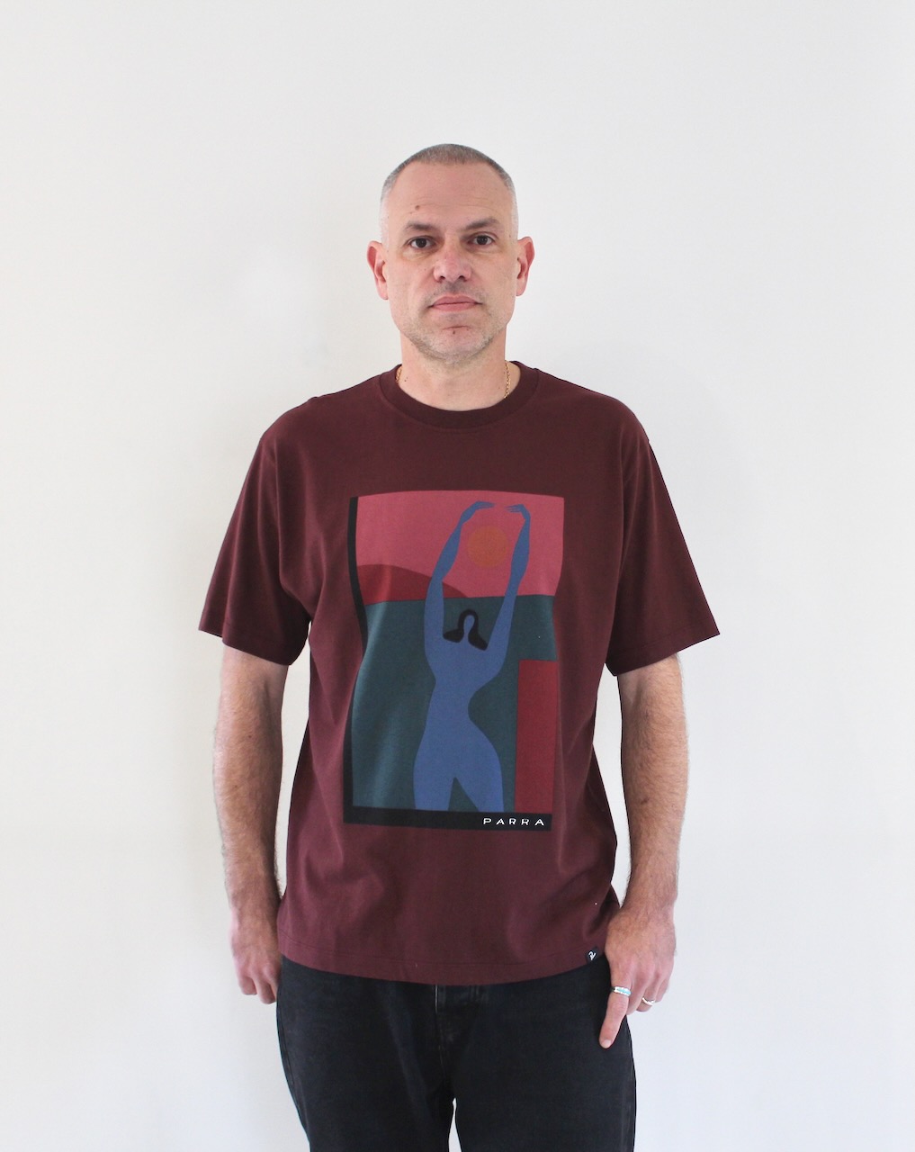 By Parra Protect the sun T-shirt Burgundy