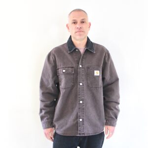 Carhartt Wip Mitch Shirt Jacket Palisander Black Dusky Canvas