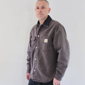 Carhartt Wip Mitch Shirt Jacket Palisander Black Dusky Canvas
