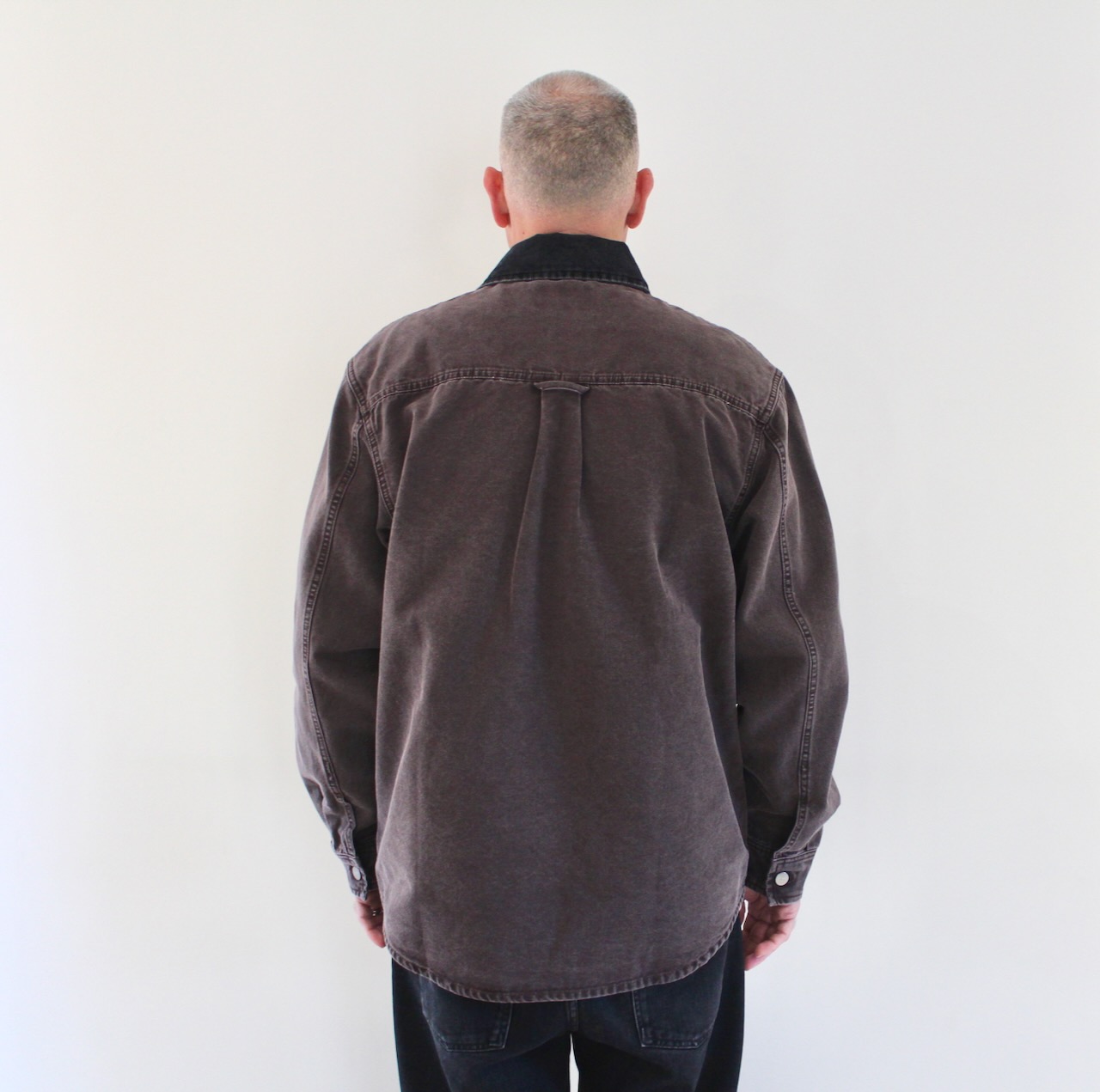 Carhartt Wip Mitch Shirt Jacket Palisander Black Dusky Canvas