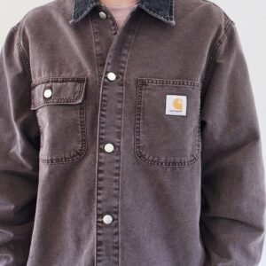 Carhartt Wip Mitch Shirt Jacket Palisander Black Dusky Canvas