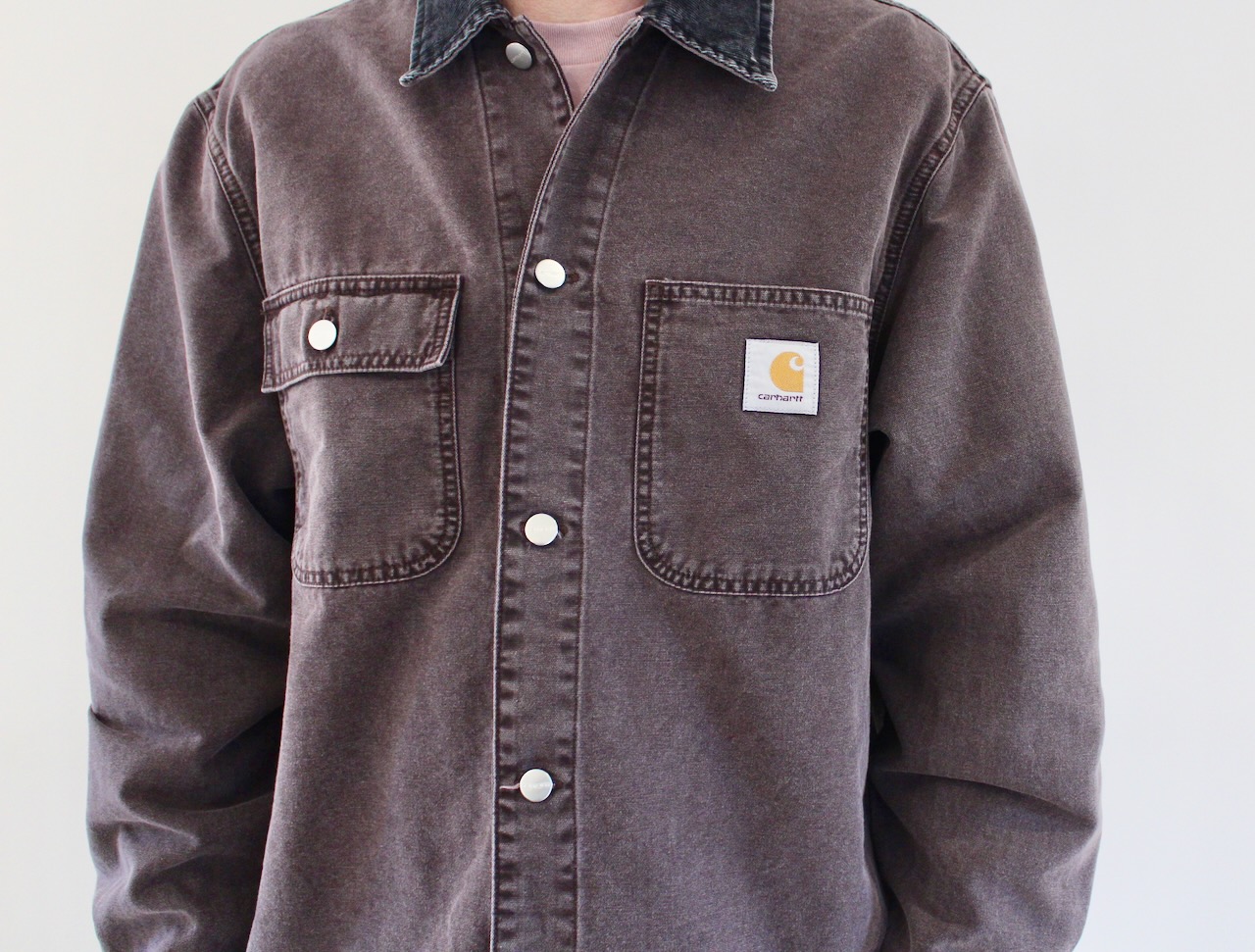 Carhartt Wip Mitch Shirt Jacket Palisander Black Dusky Canvas