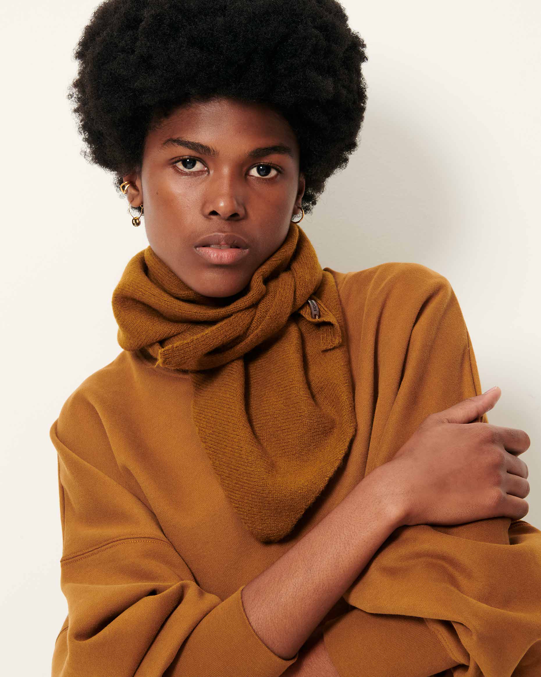 Sessùn Foulard Quadro Bronze