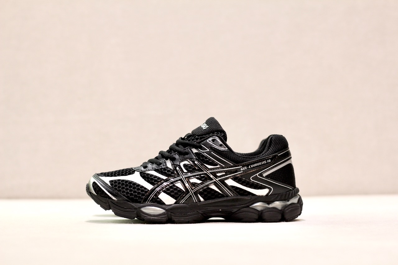 Asics Gel Cumulus 16 Black Black Silver