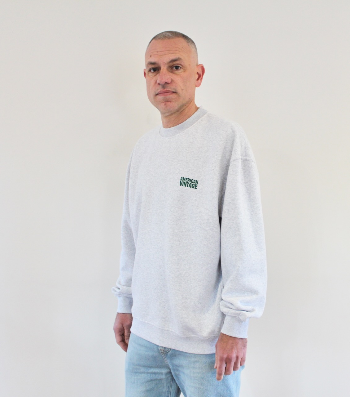 Baptown Crewneck gris chiné