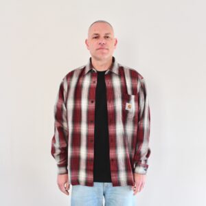 Carhartt Wip Harlin Shirt Check LS Chili Pepper