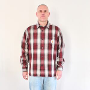 Carhartt Wip Harlin Shirt Check LS Chili Pepper