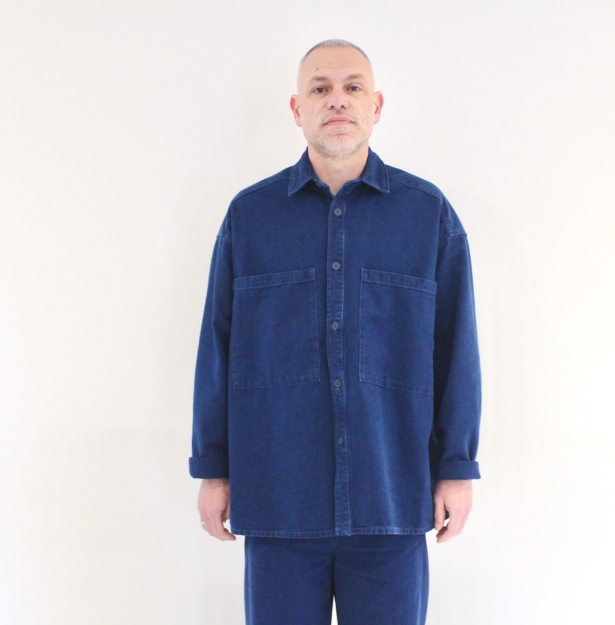 American Vintage Comow Chemise Bleu Indigo