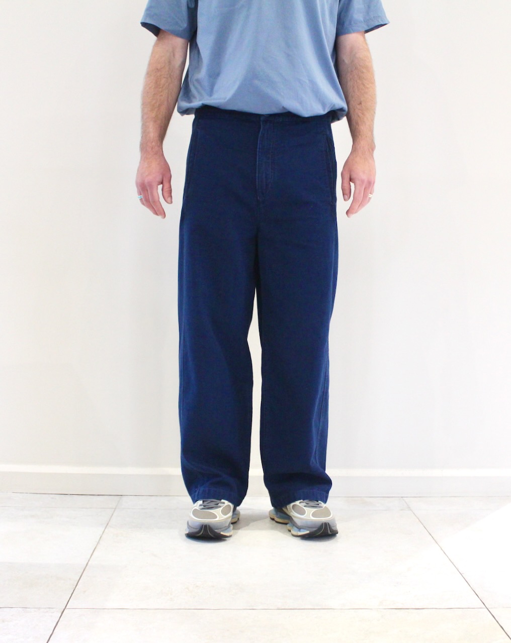 Comow Pantalon Bleu Indigo