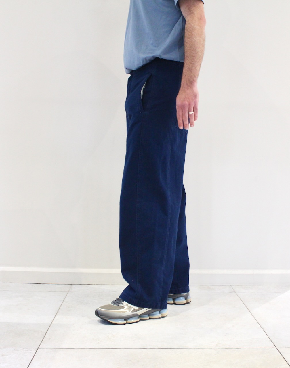 Comow Pantalon Bleu Indigo