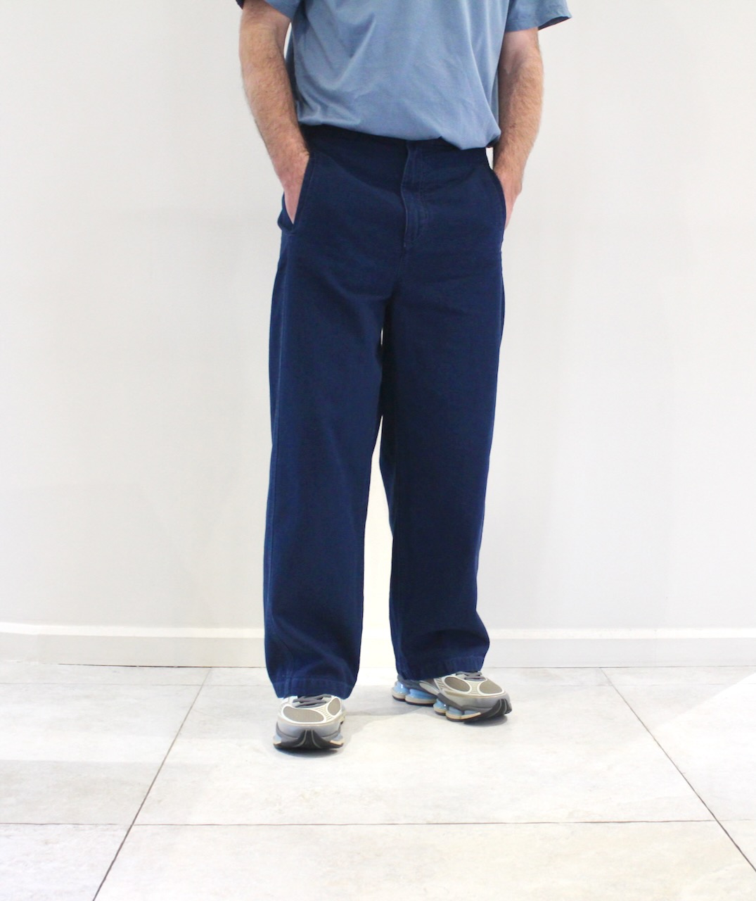 Comow Pantalon Bleu Indigo