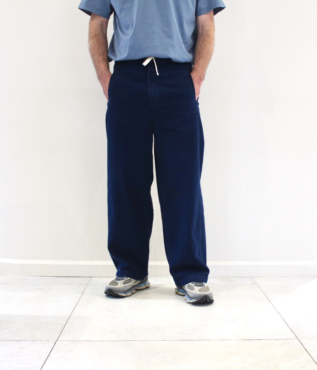 American Vintage Comow Pantalon Bleu Indigo