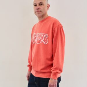Bisous Crewneck Glamour Washed Red