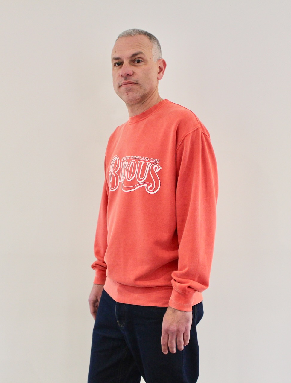 Bisous Crewneck Glamour Washed Red