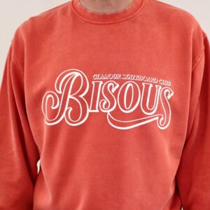 Bisous Crewneck Glamour Washed Red