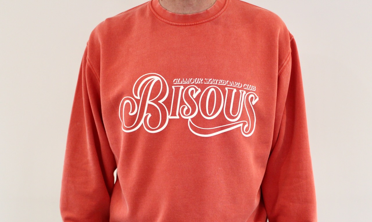 Bisous Crewneck Glamour Washed Red