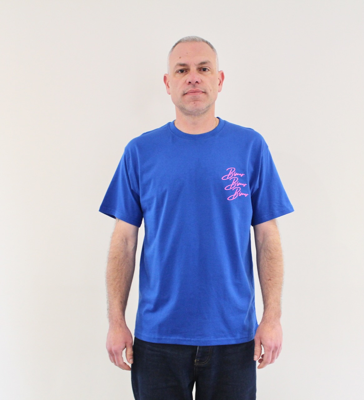 Bisous T-shirt Cigarette Navy Pink