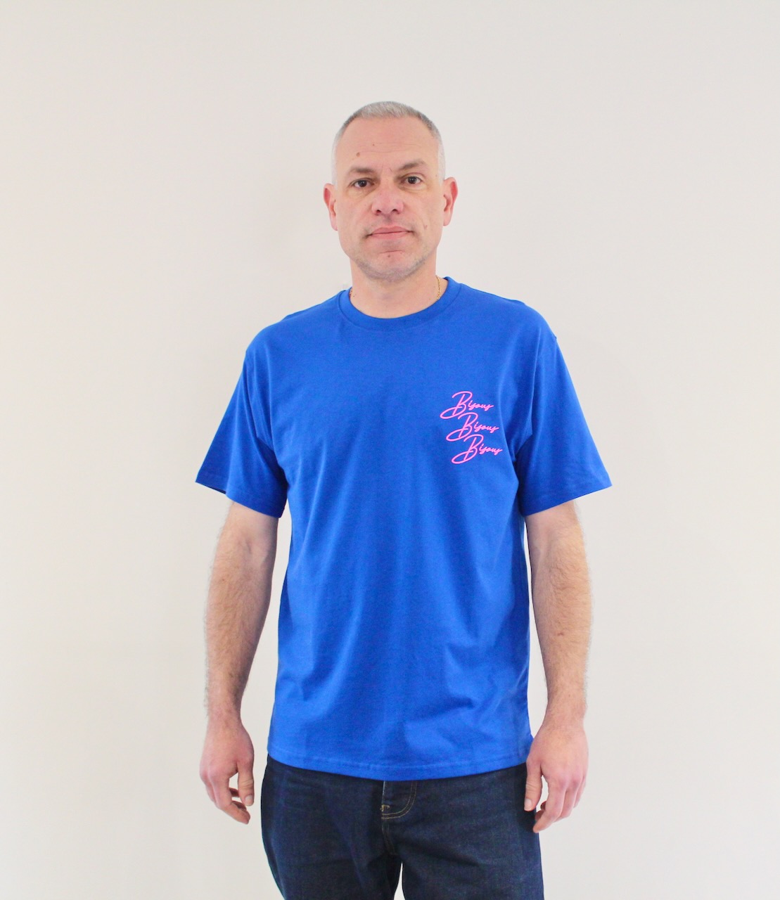 Bisous T-shirt Cigarette Navy Pink