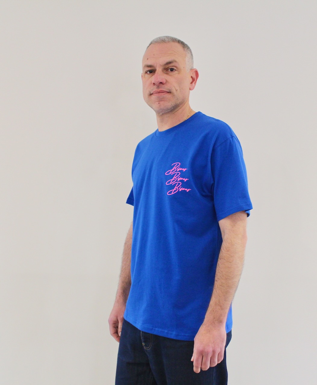 Bisous T-shirt Cigarette Navy Pink