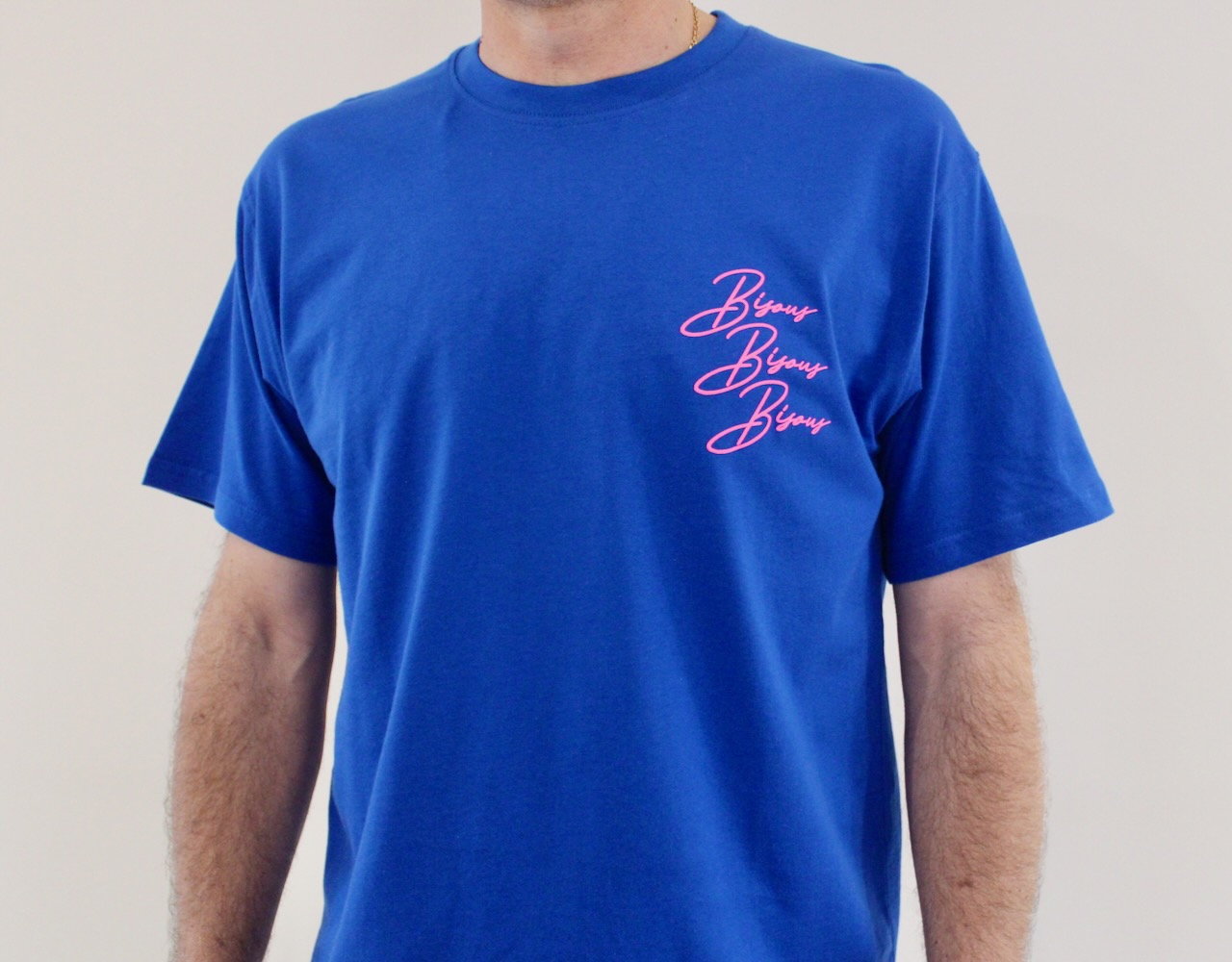 Bisous T-shirt Cigarette Navy Pink