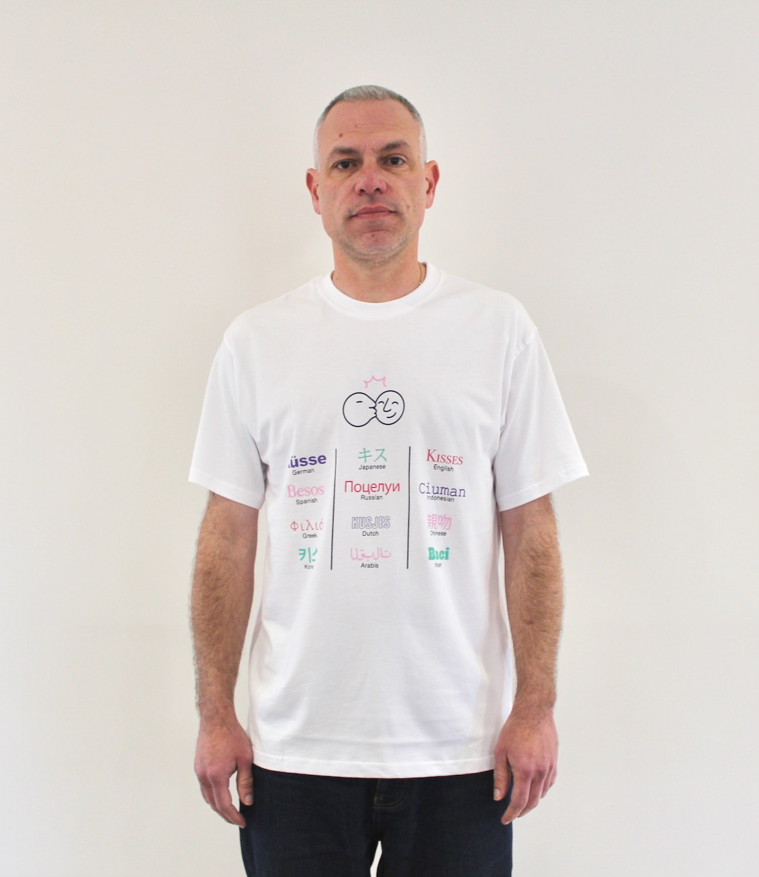 Bisous Tshirt Body Language White